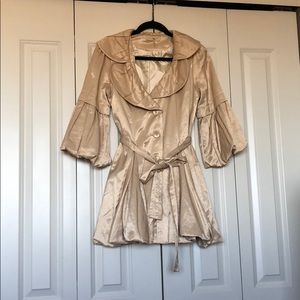 Champagne silk balloon jacket